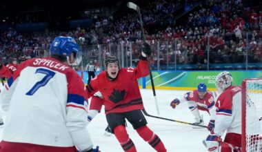 Canada trails Czechia late in third period of Olympic quarterfinal