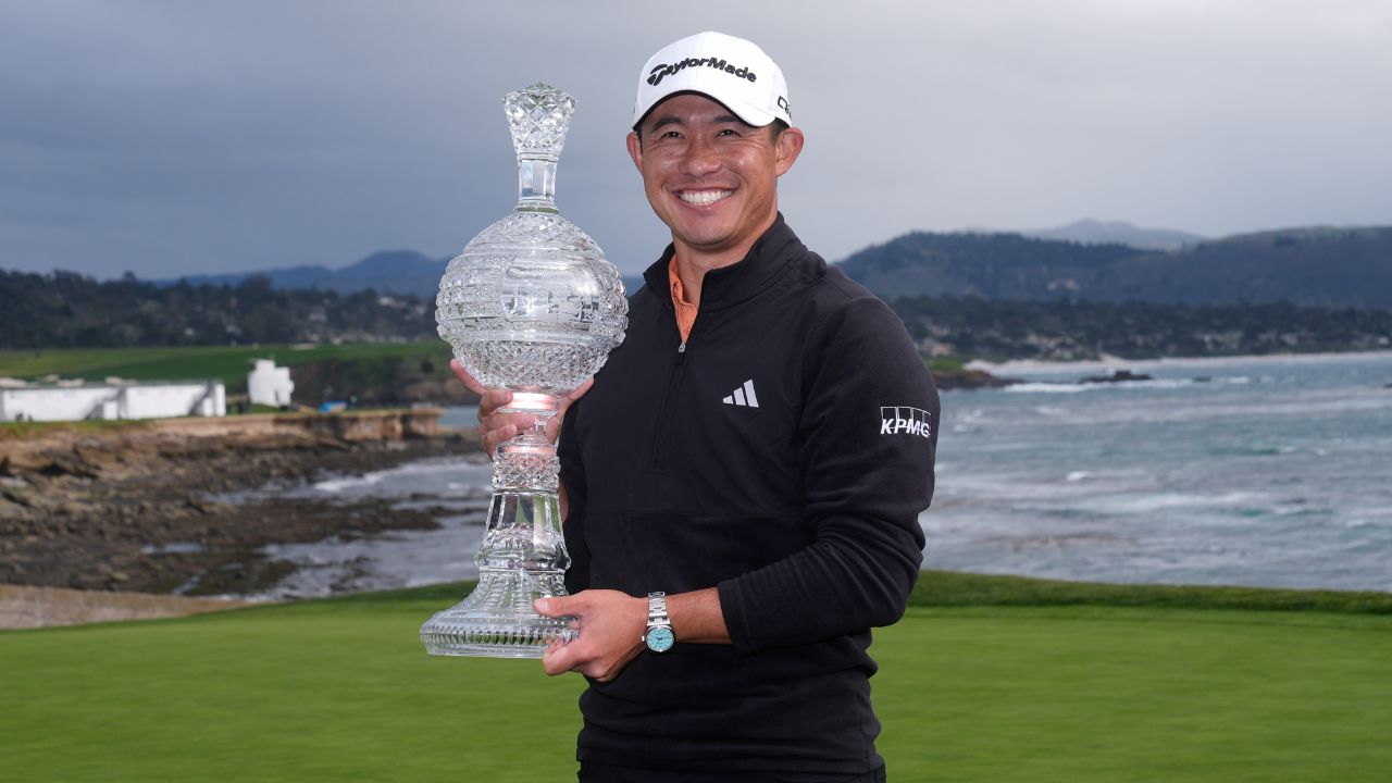 Collin Morikawa birdies the 18th to win Pebble Beach, end 28-month drought
