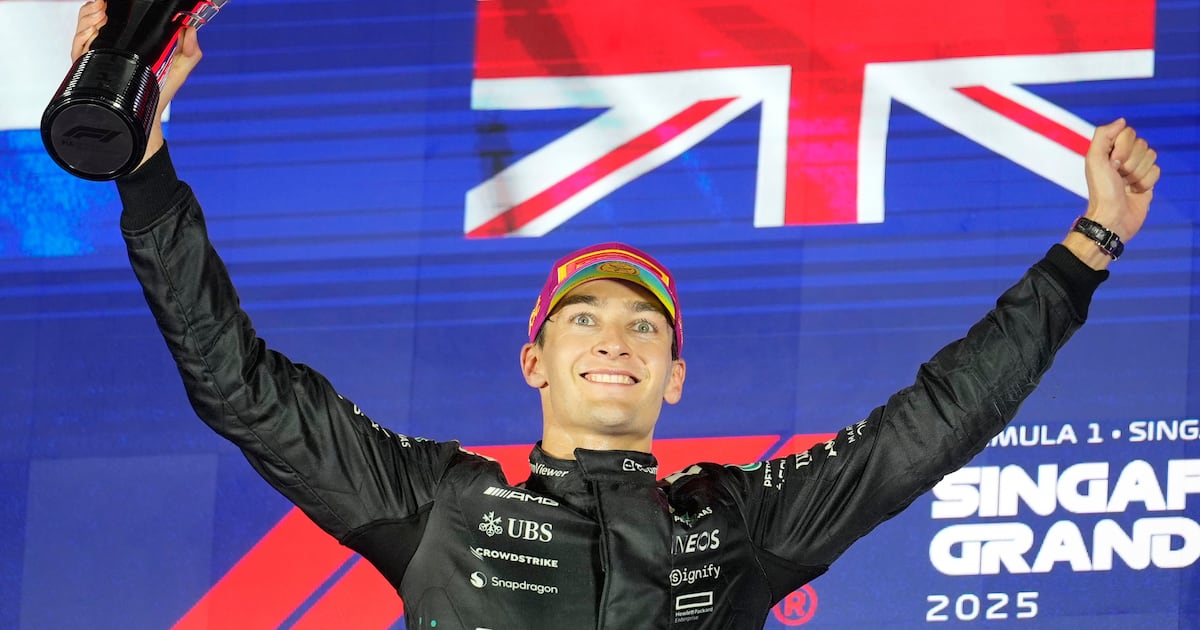George Russell 'giddy' about being F1 title favourite