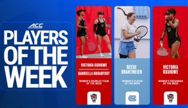 ACC Announces Women's Tennis Players of the Week