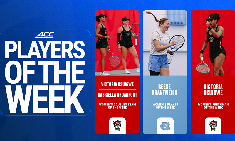 ACC Announces Women's Tennis Players of the Week