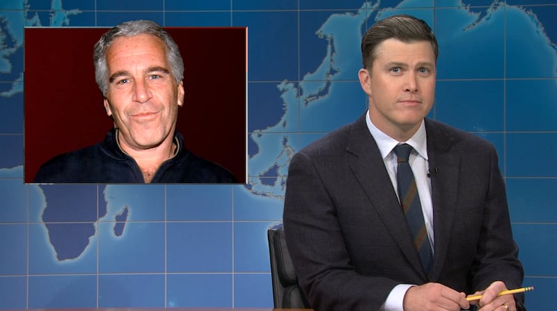 SNL, Colin Jost talking about Jeffrey Epstein.