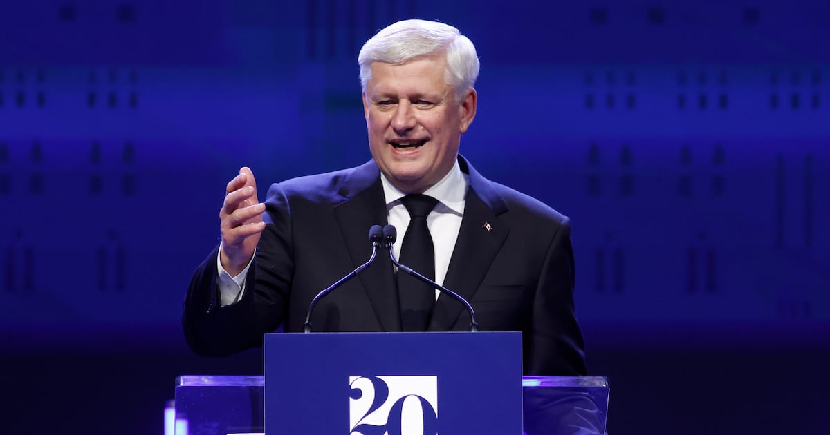 Harper says Canada’s difficulties can’t all be blamed on Trump in gala speech - CTV News