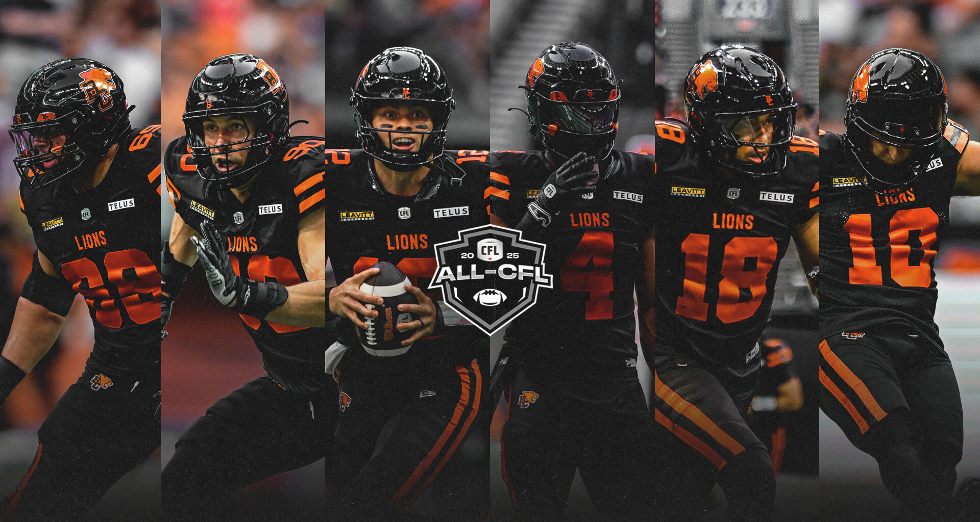 Six Lions Named To West Division All-cfl Team