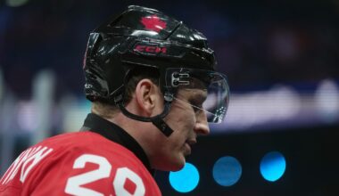 MacKinnon, Bennett absent from Canada’s practice ahead of QF; Morrissey and Marchand present