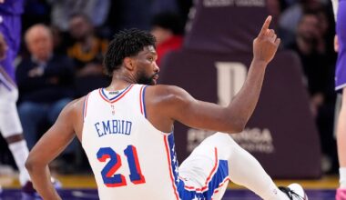 Philadelphia 76ers star Joel Embiid sits out against Trail Blazers to rest knee after off day