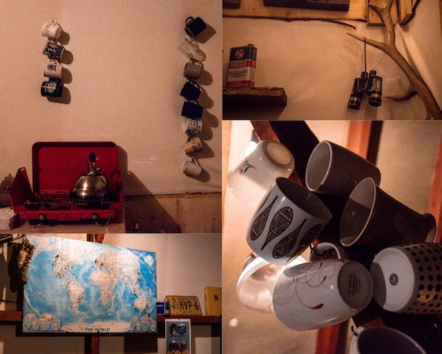 Cabins and warming huts on the Northern Tales private viewing property