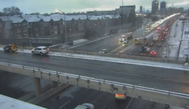 Water main break causing delays on Gardiner near Park Lawn Road