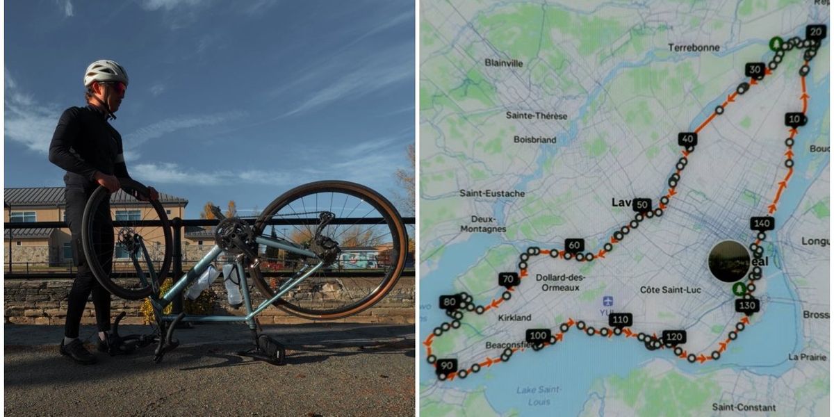 A YouTuber biked the entire island of Montreal and it took less time than you might think