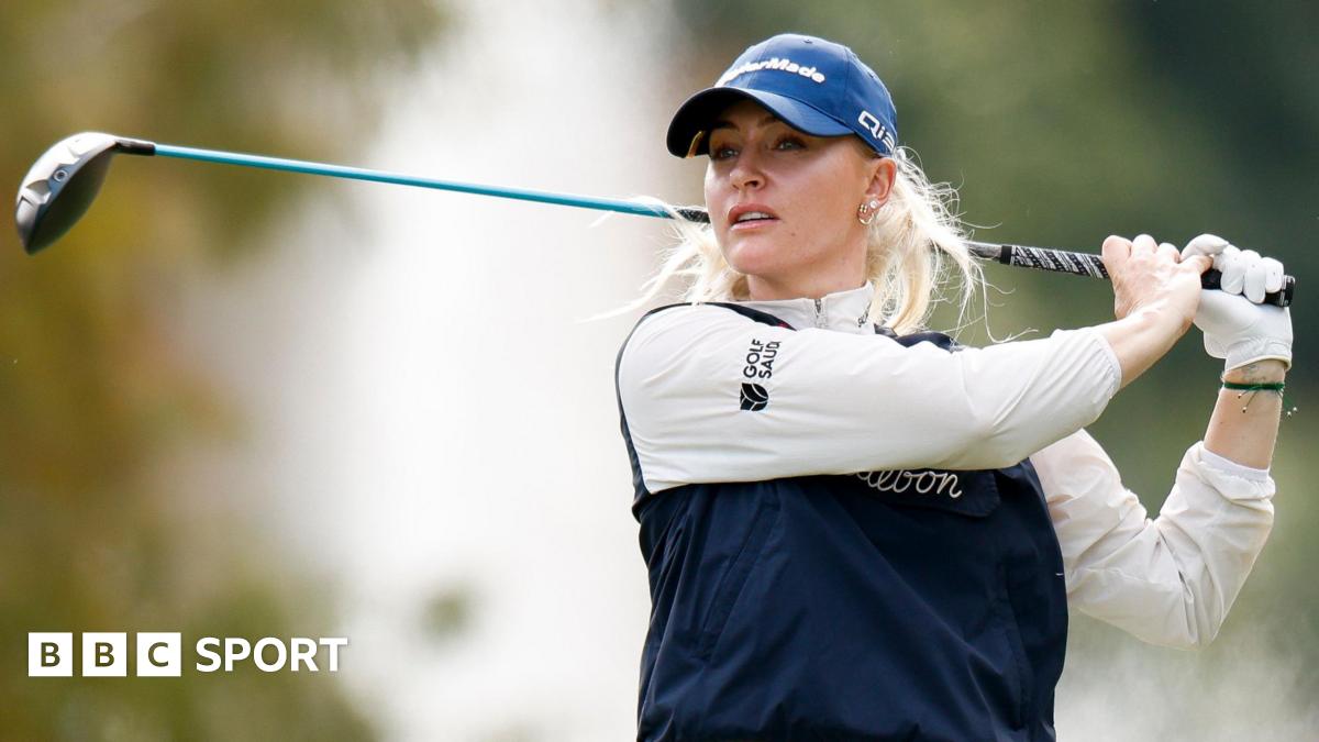 Charley Hull drives the ball