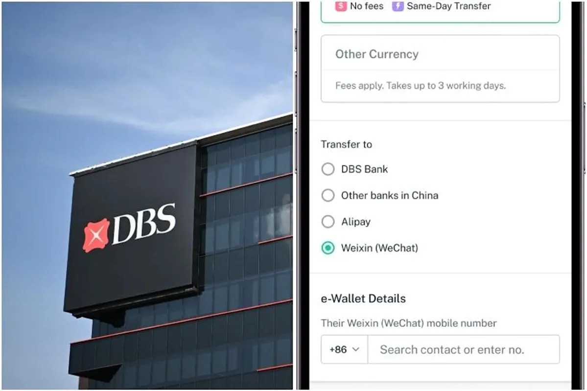 DBS launches free online remittance service to popular Chinese e-wallet Weixin Pay