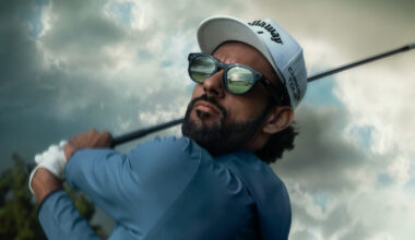 Akshay Bhatia wearing Oakley x Meta smart glasses