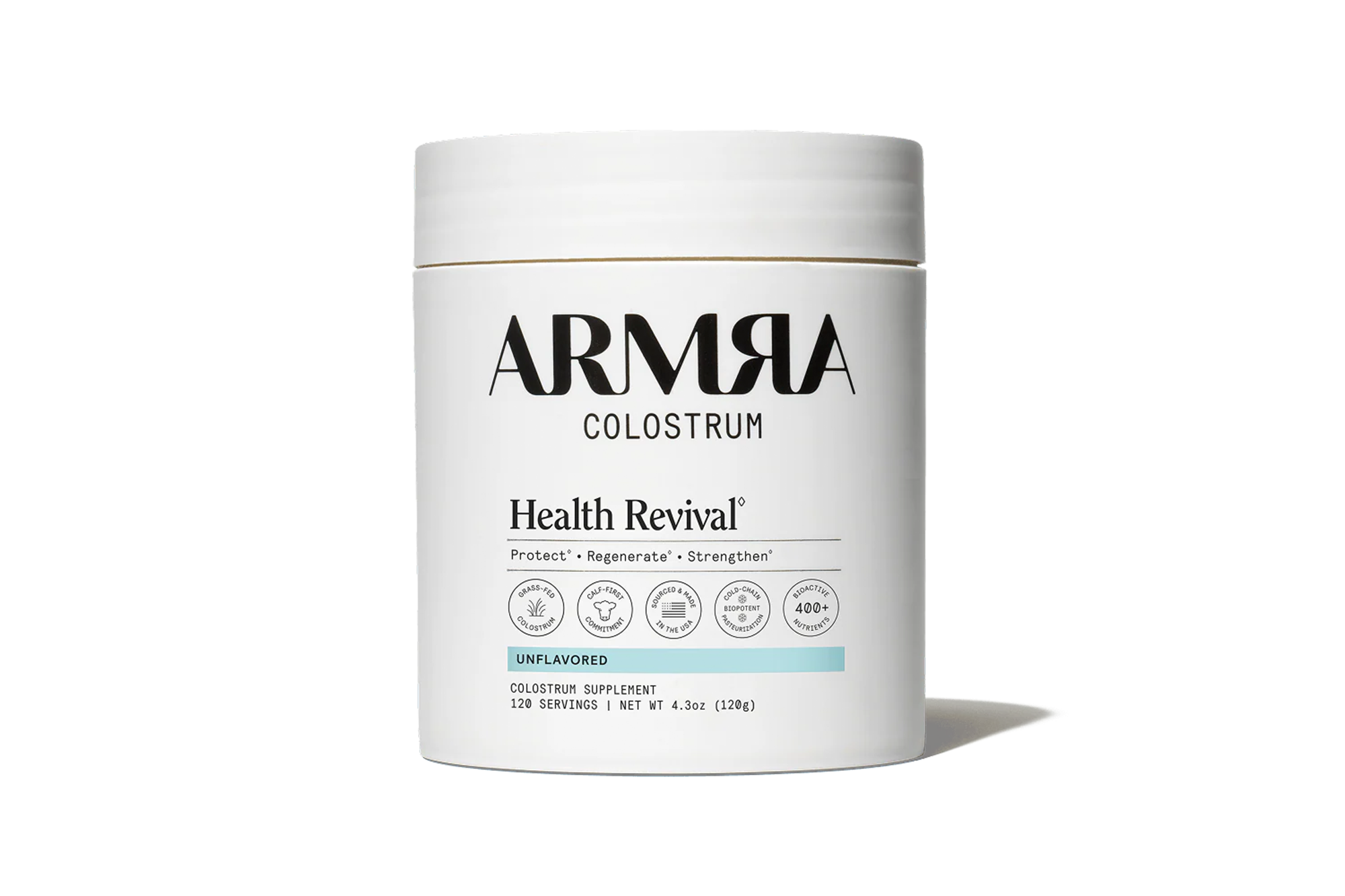 ARMRA Colostrum Health Revival supplement.