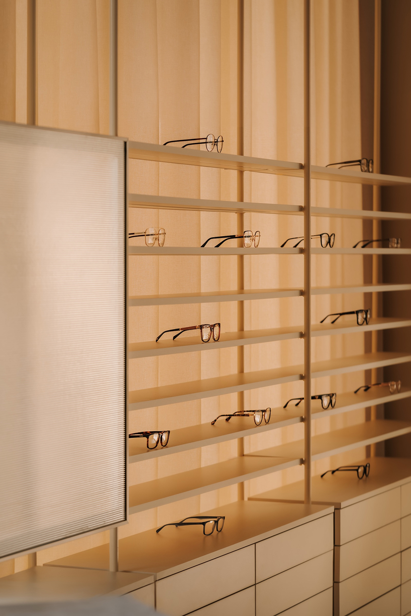 ocular anatomy informs optical salon’s interior in poland