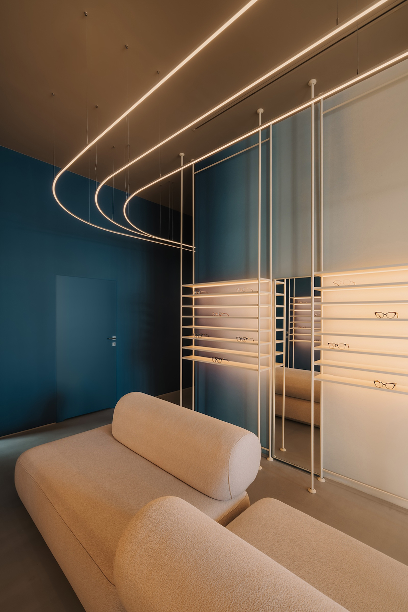 ocular anatomy informs optical salon’s interior in poland