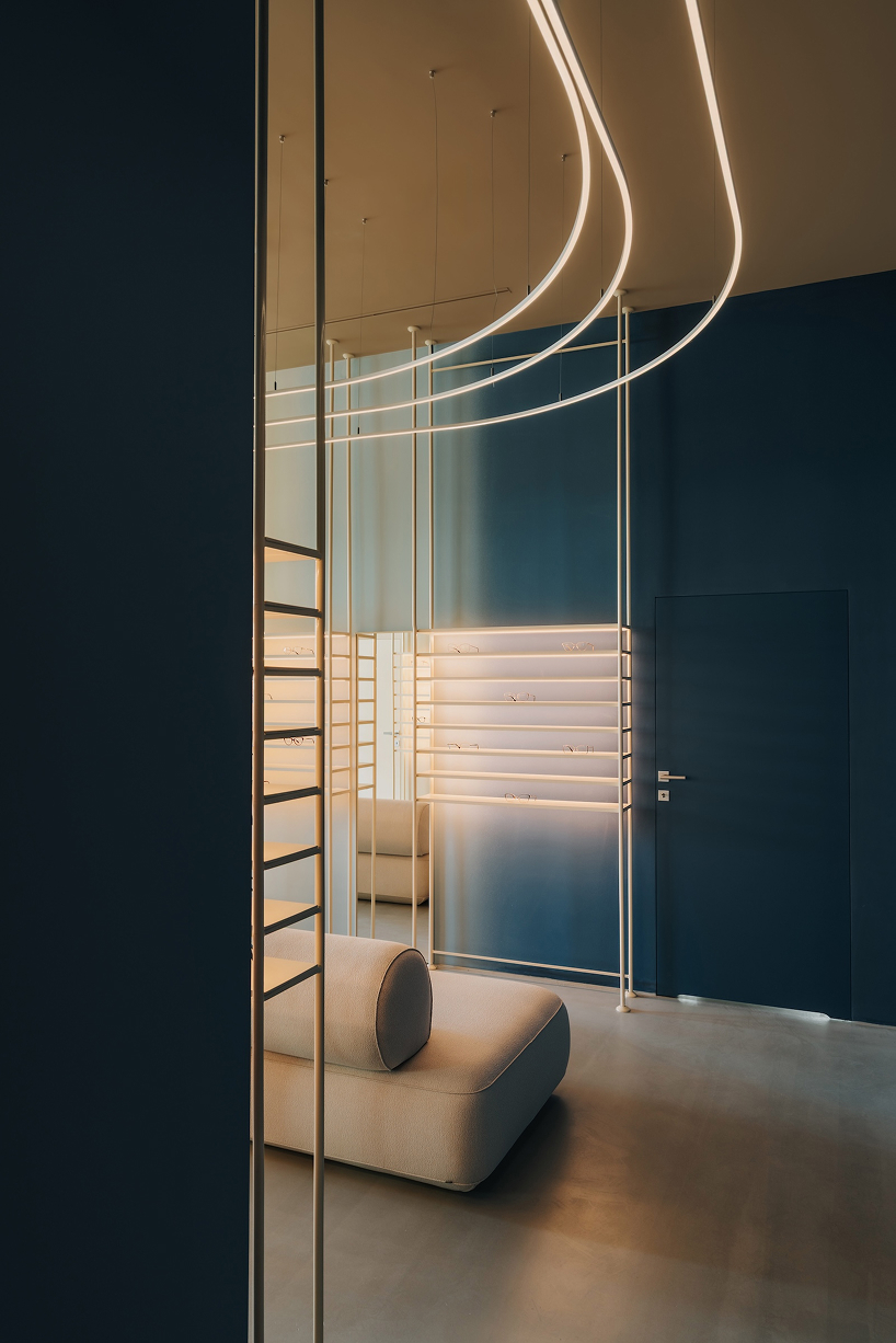 ocular anatomy informs optical salon’s interior in poland