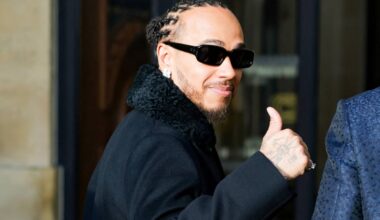 Lewis Hamilton in Dior at Paris Fashion Week 2026