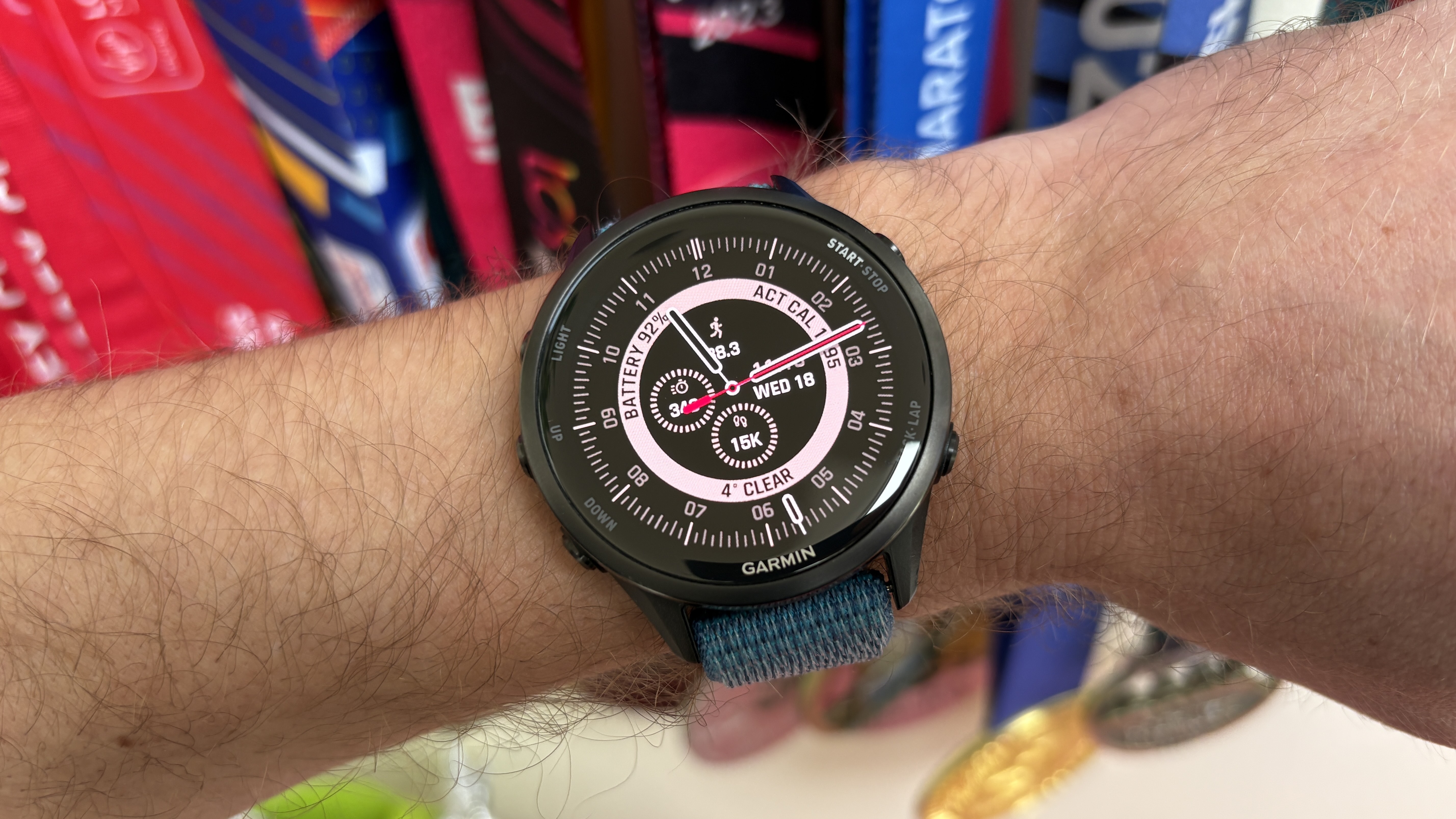 Garmin Portal Hybrid Watch Face on Forerunner 970 watch