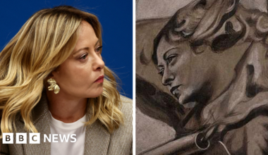 Restored angel fresco resembling Italian PM Meloni sparks investigation - BBC