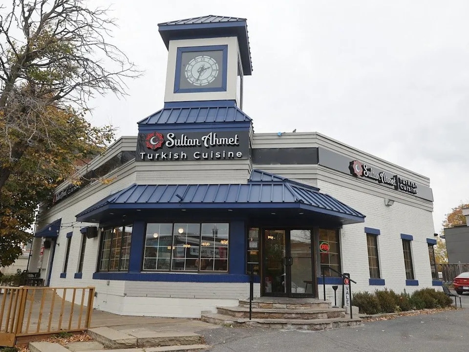 The exterior of Sultan Ahmet Turkish Cuisine on Bank Street in Ottawa.