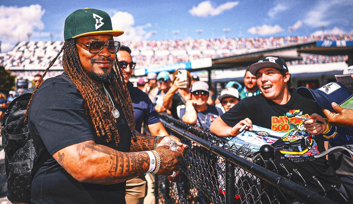 Celebrities at 2026 Daytona 500: Marshawn Lynch, Puka Nacua, Bart Simpson, More