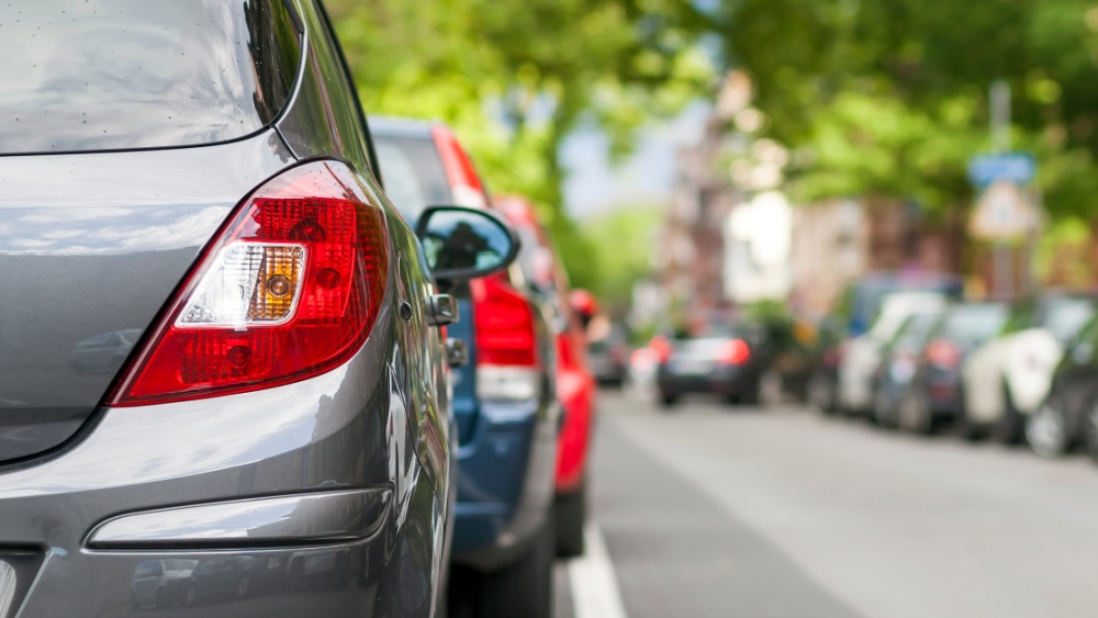 parked cars on the side of the street