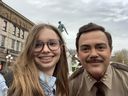 Maisie Heath takes a selfie with Joe Lo Truglio, of Brooklyn Nine-Nine fame. (SUBMITTED)