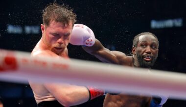 Canelo Alvarez pushes for rematch with Terence Crawford after battling cramps in first fight