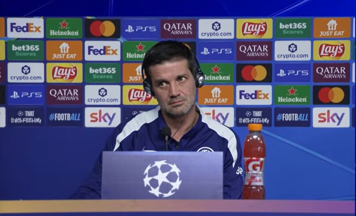Cristian Chivu during his pre-match press conference on the eve of Inter vs. Bodo/Glimt (February 23, 2026).