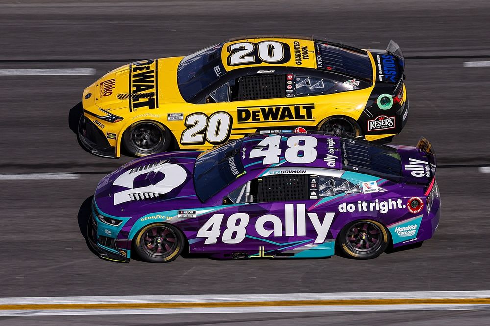 Christopher Bell, No. 20 Joe Gibbs Racing Toyota; Alex Bowman, No. 48 Hendrick Motorsports Chevrolet