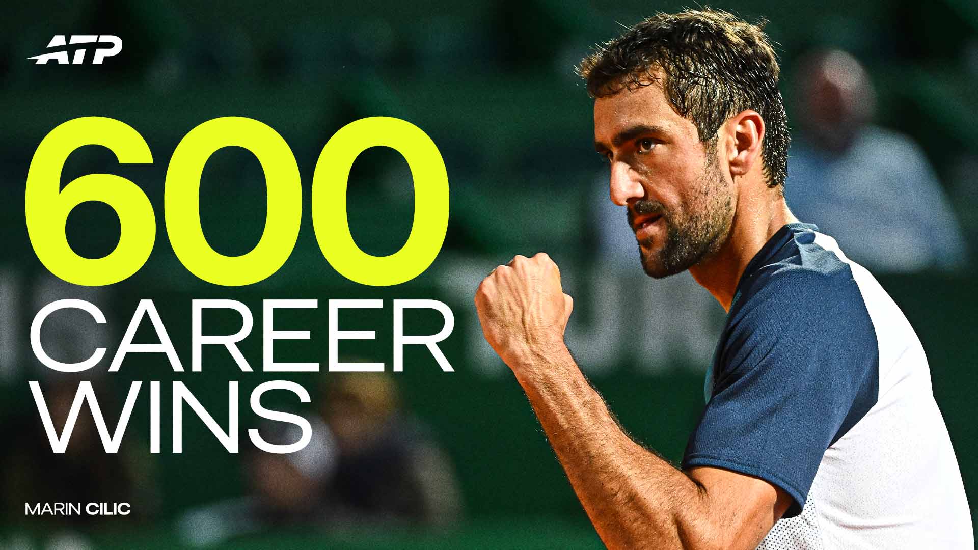 Marin Cilic is the second active player to earn 600 wins, joining Novak Djokovic.
