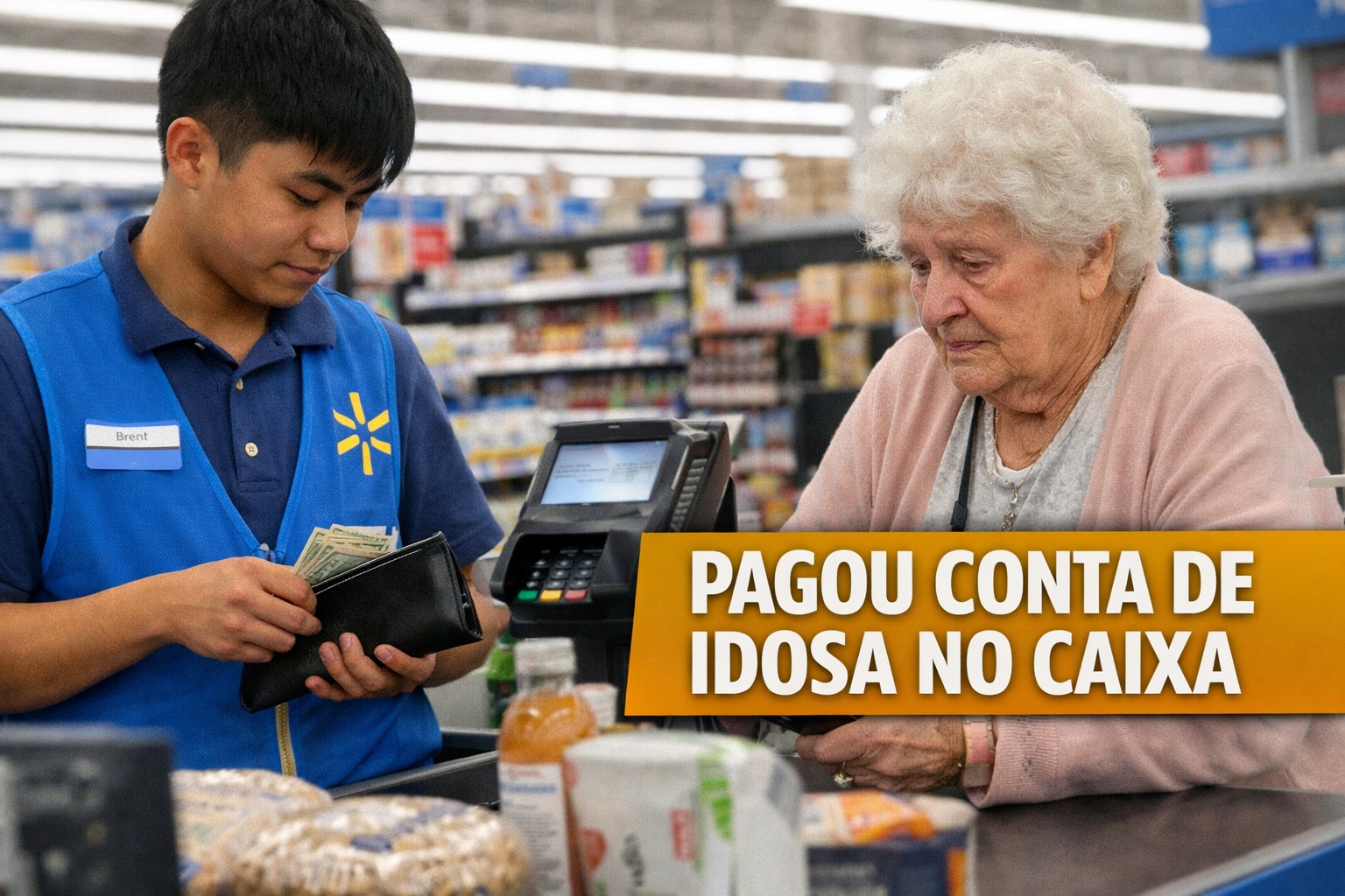 Elderly woman, Shopping, Employee