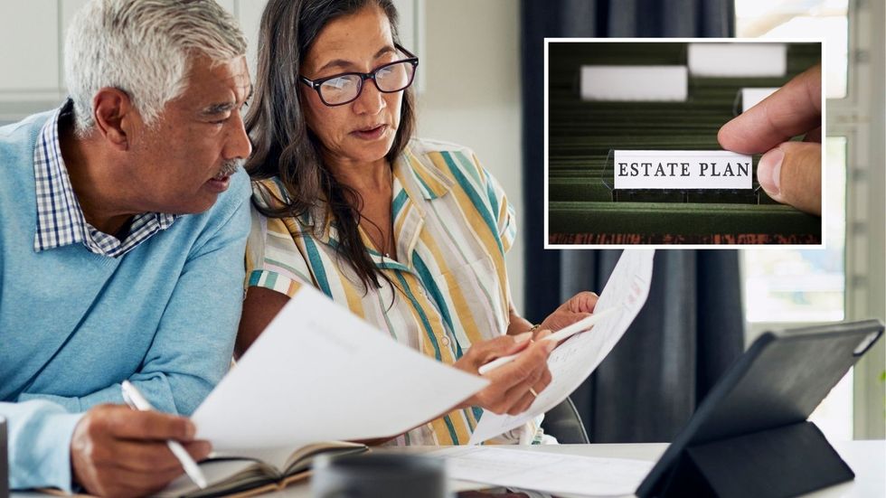 Couple looking at their estate plan