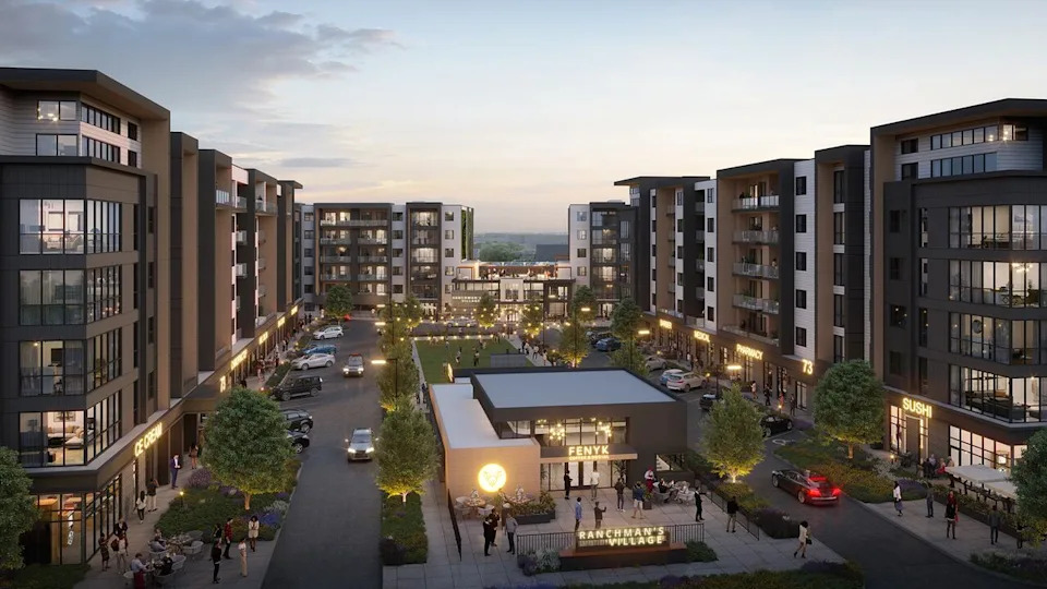 A rendering for the Ranchman's Village development on the venue's existing site on Macleod Trail. The bar is relocating to an existing building nearby, but could move back to the development once it's complete.