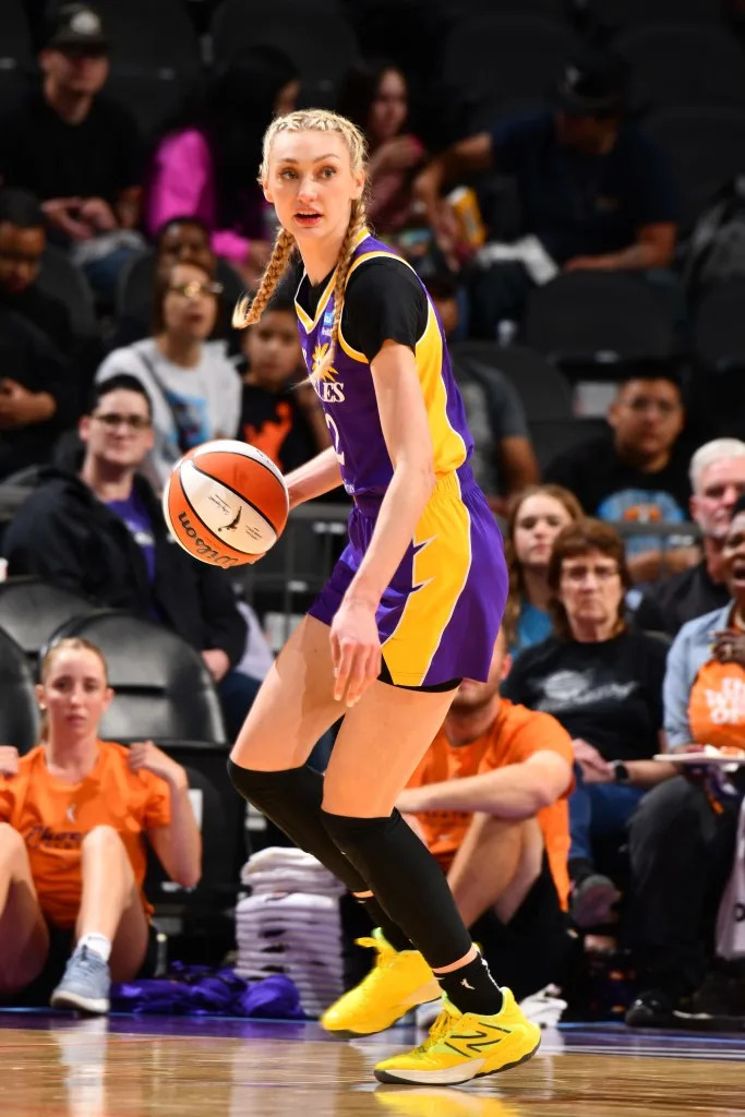 Cameron Brink was drafted by the Sparks in the first round of the 2024 WNBA Draft. NBAE via Getty Images
