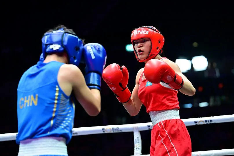 Aida Abikeeva at the World Boxing Championships 2025 in Liverpool, United Kingdom.