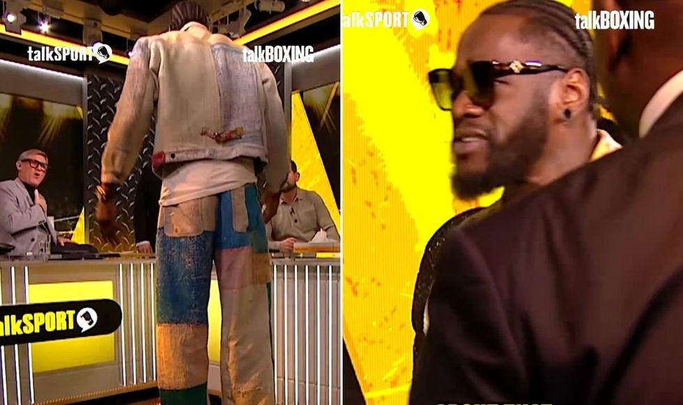 Deontay Wilder stormed out of the studio after questions about Tyson Fury