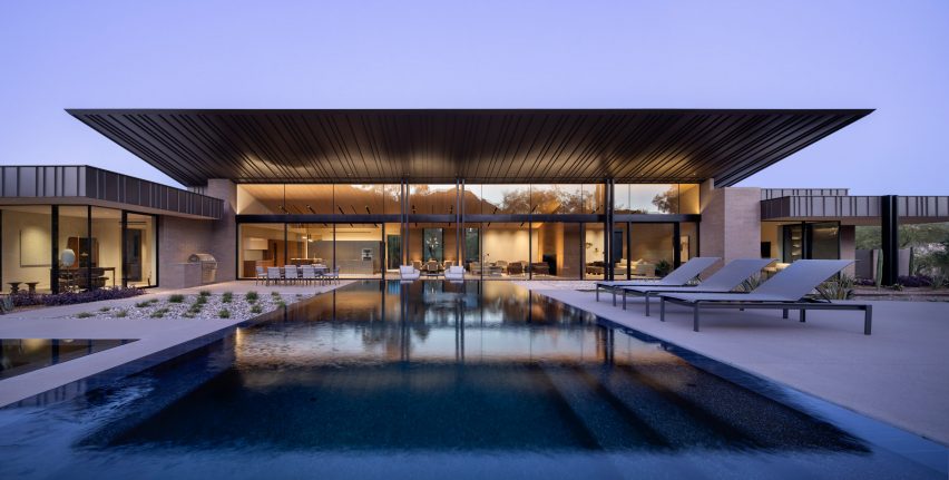 Exterior of Desert Fairway Residence by Kendle Design Collaborative