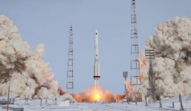 Caption: The Proton-M launch from Baikonur on Feb 2, 2026 (photo credits – Ivan Timoshenko / Roscosmos)