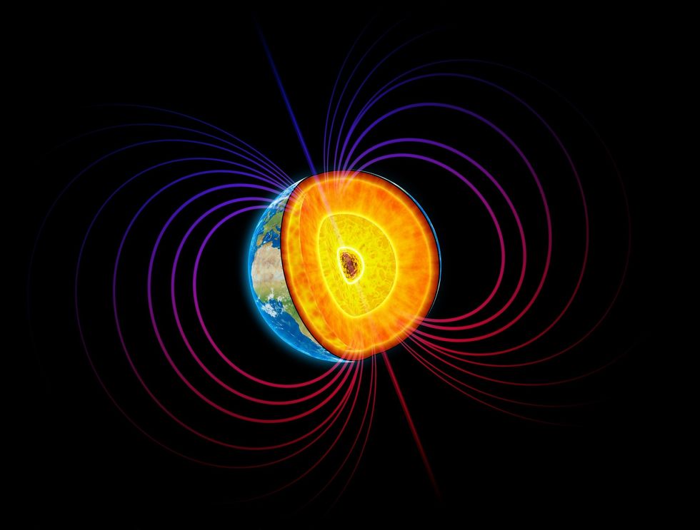 Earth's magnetic field illustration
