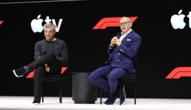 Stefano Domenicali spoke with Apple's Senior Vice President of Services Eddy Cue during the Apple TV press day