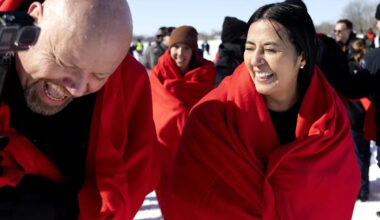 Photos: Montreal police take annual polar plunge