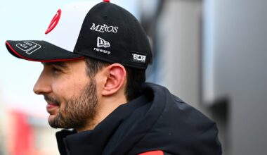 Esteban Ocon of France and Haas F1 looks on in the Paddock during day one of F1 Testing at Circuit de Catalunya on January 26, 2026 in Montmelo, Spain. (Photo by Guido De Bortoli/LAT Images for Haas)