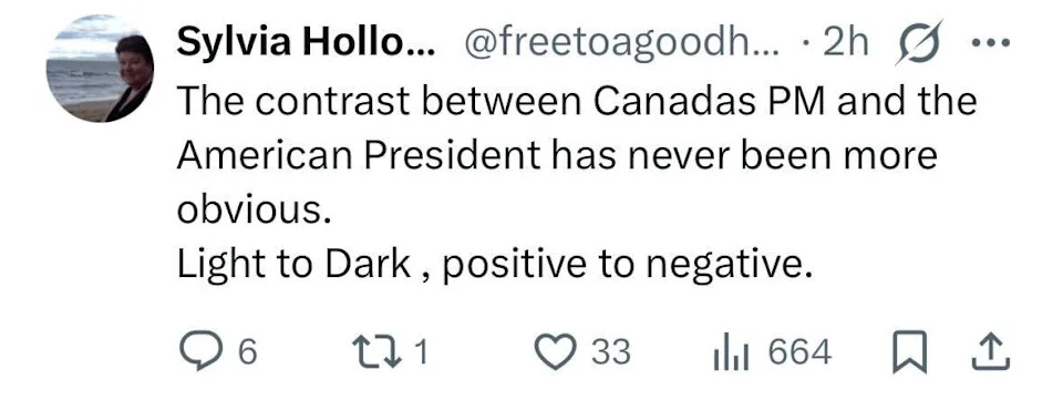 Twitter response to Canadian PM's address to Team Canada. (Image screenshot from @freetoagoodhome/Twitter)