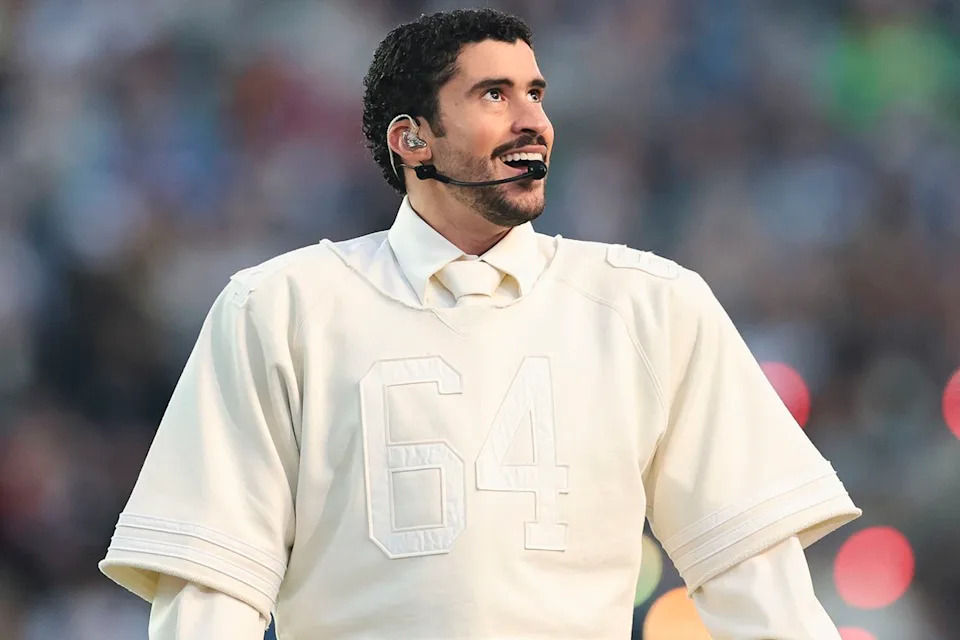 Bad Bunny performs during the Super Bowl Apple Music Halftime Show in Santa Clara, Calif. on Feb. 8, 2026 Kathryn Riley/Getty