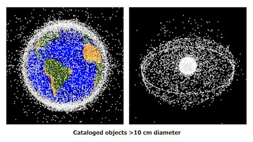 Space Debris Known Objects - 10 cm - NASA