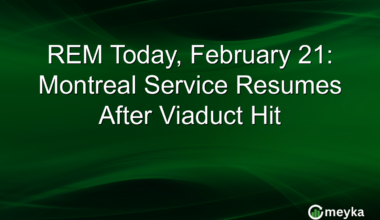 REM Today, February 21: Montreal Service Resumes After Viaduct Hit