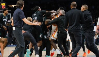 Timberwolves' Reid, Hawks' Gueye fined for on-court altercation