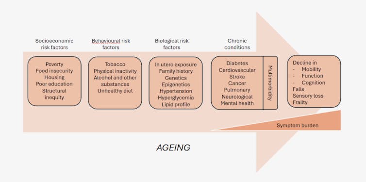 A diagram of the determinants of chronic conditions