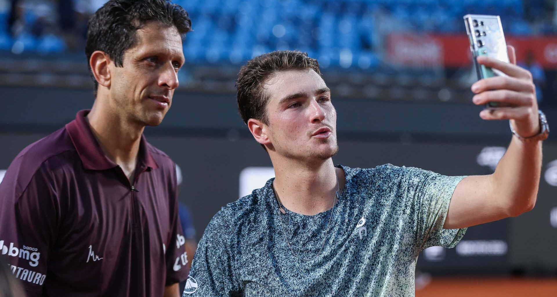 Marcelo Melo and Joao Fonseca at the ATP 500 event in Rio de Janeiro on Wednesday.